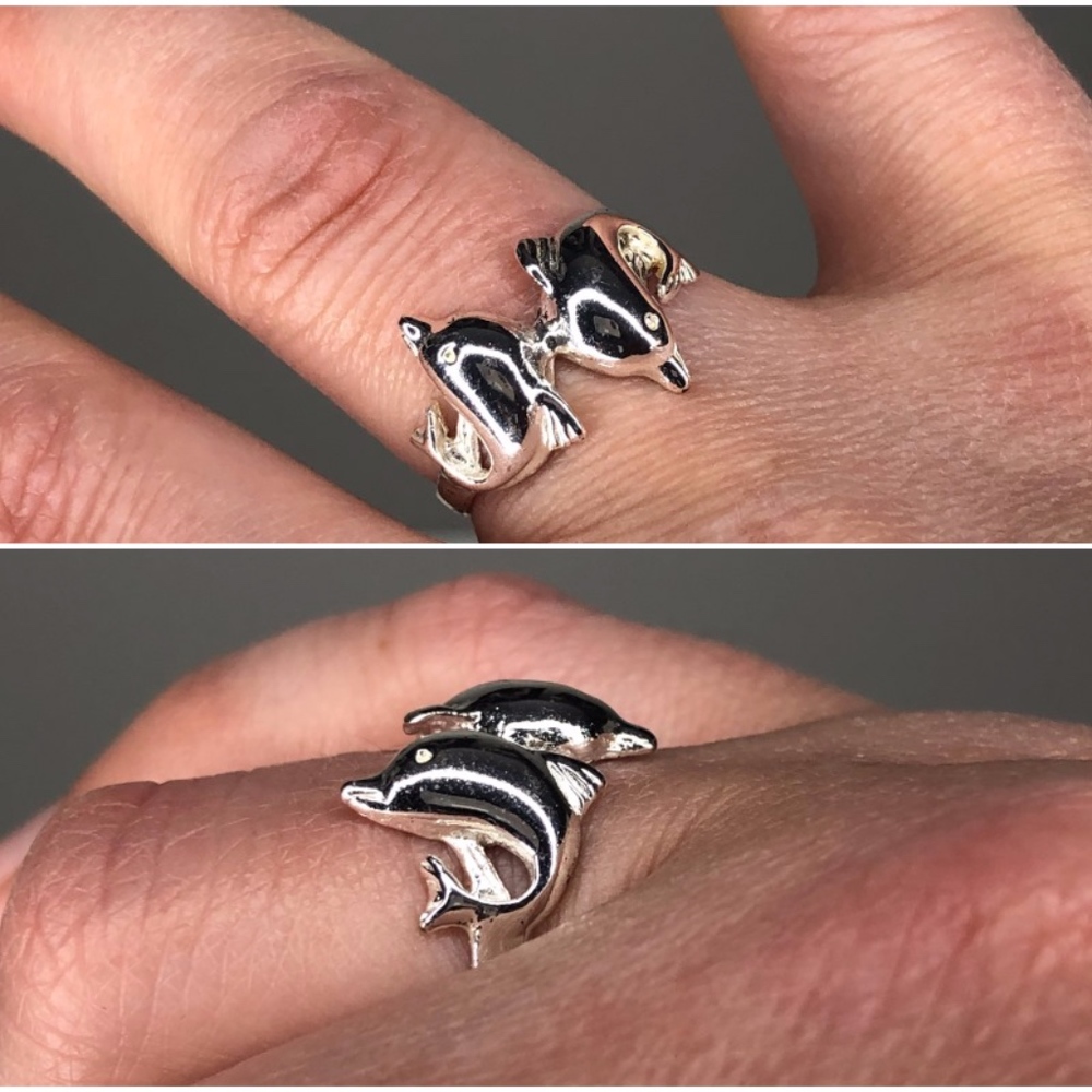 Sterling Silver Dolphin Ring